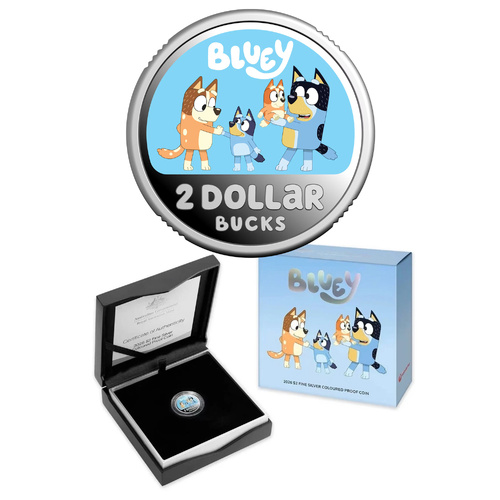 Australia 2026 Bluey $2 Coloured Silver Proof Coin