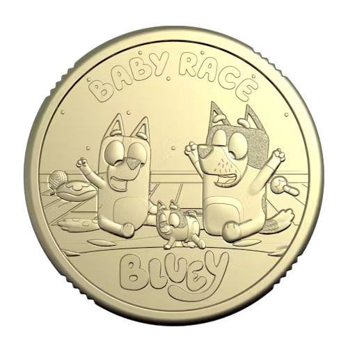 Australia 2026 Bluey - Baby Race $2 Coin Loose
