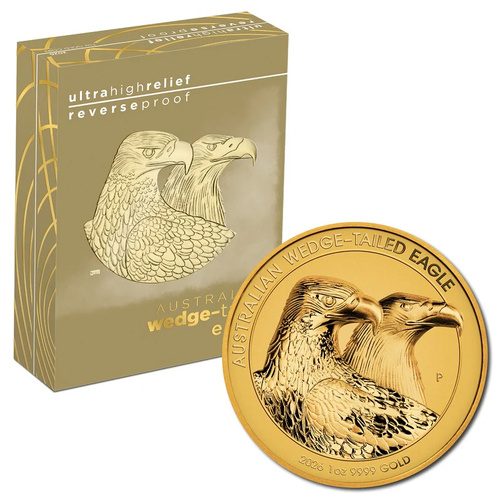 Australia 2026 $100 Wedge-Tailed Eagle 1oz Gold Reverse Proof Ultra High Relief Coin