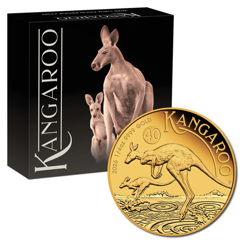 Australia 2026 $25 Kangaroo 1/4oz Gold Proof Coin