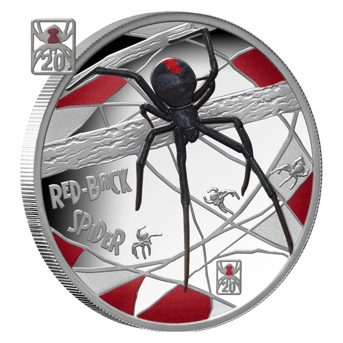 Tuvalu 2026 $1 Deadly & Dangerous Red-back Spider Privymark 1oz Silver Proof Coin