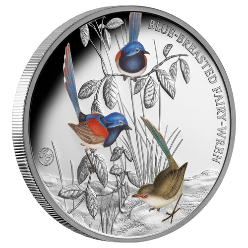 Niue 2026 $1 Blue-Breasted Fairy-Wren 1oz Silver Proof Coin