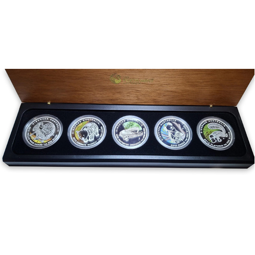 Australia 2010 Discover Australia 5 Coin 1oz Silver Proof Set