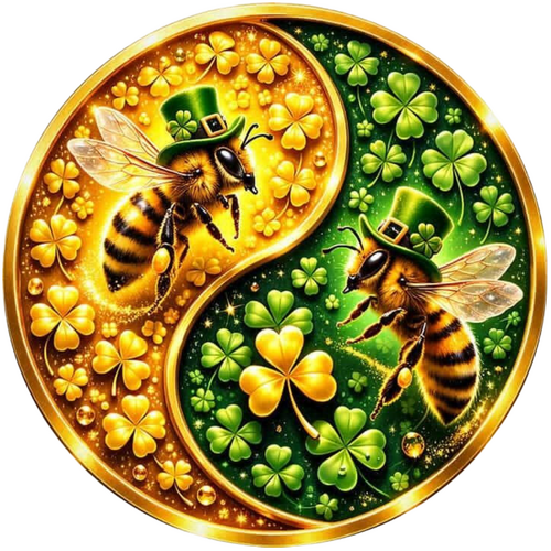 2026 Honey Bee Clover 1oz Copper Medal - Antiqued and Coloured