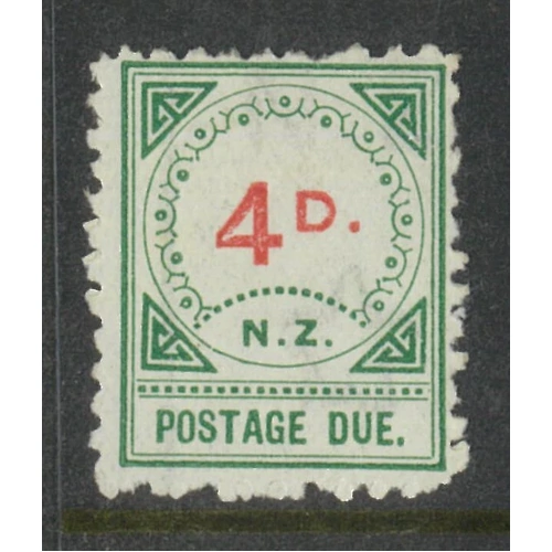 New Zealand Postage Dues 1899 Type II 4d Stamp "Small D" SG D16 MLH 8-8
