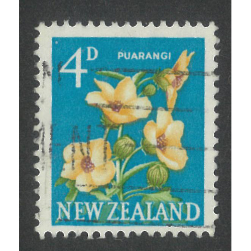 New Zealand 1965 4d Stamp Puarange "Chalk Paper" SG 786d Used 8-10