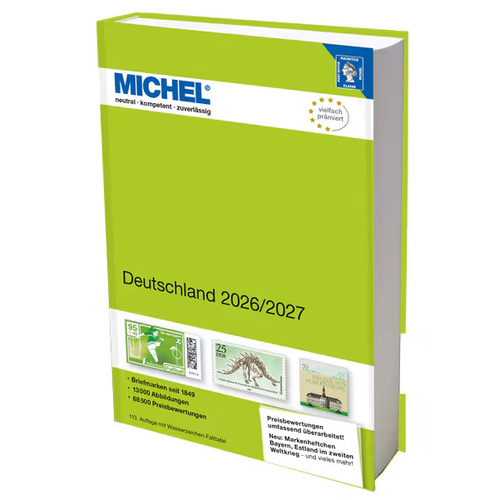 Michel Germany 2026/2027 Stamp Catalogue in German 1200 Colour Pages Hardcover