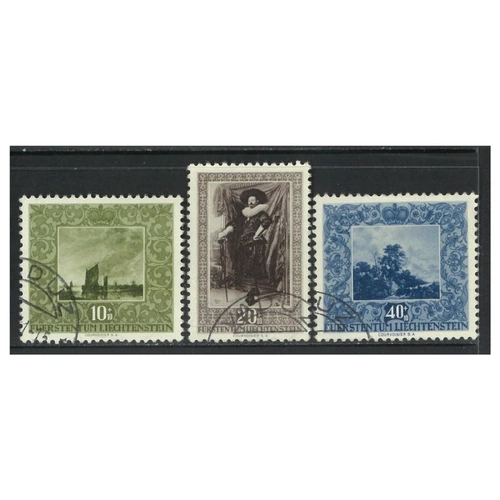 Liechtenstein 1951 Paintings Set of 3 Stamps Scott B19/21 Fine Used 6-1