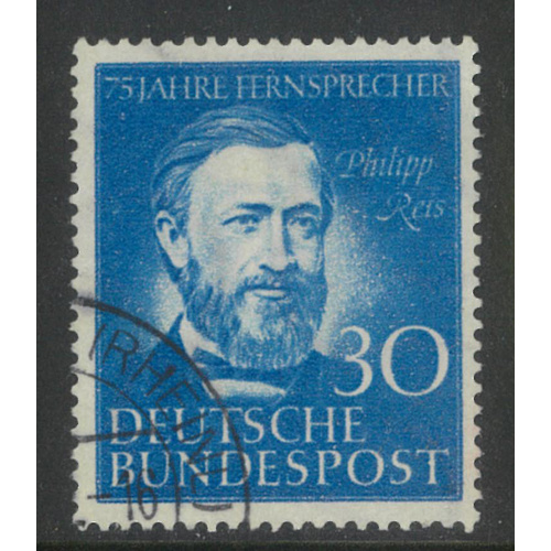 Germany West 1952 30pf Stamp Philipp Reis Scott 693 Michel 161 Fine Used 6-13