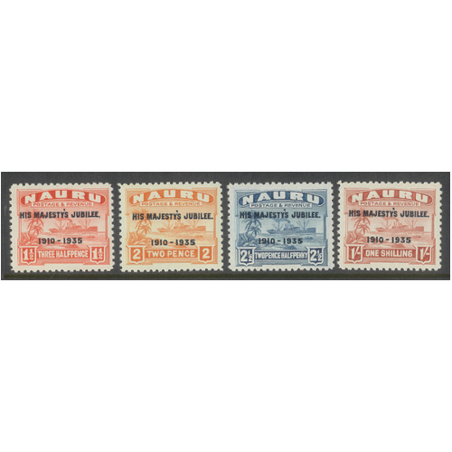 Nauru 1935 Silver Jubilee Set of 4 Stamps SG40/43 MUH 6-32