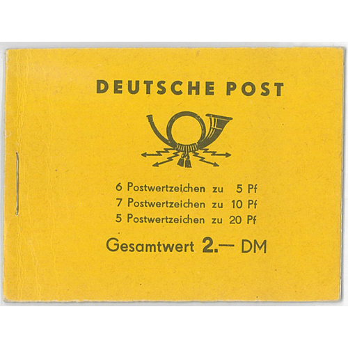 Germany East 1957 Workers 2dm Booklet/3 Panes/18 Stamps Michel 2 MUH 6-37