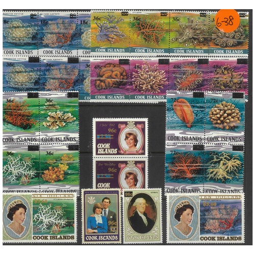 Cook Islands 1983 Surcharges set of 30 Stamps SG 884/913 MUH 6-38
