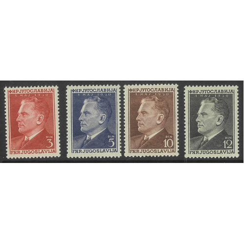 Yugoslavia 1950 Labour Day (TITO) Set of 4 Stamps Scott 290/93 Mi.605/08 MUH 6-40