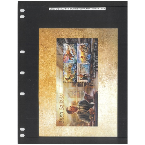 Australia 2014 Bush Ballards Ex-Prestige Booklet 12 Panes Perf & Imperf MUH 3-9