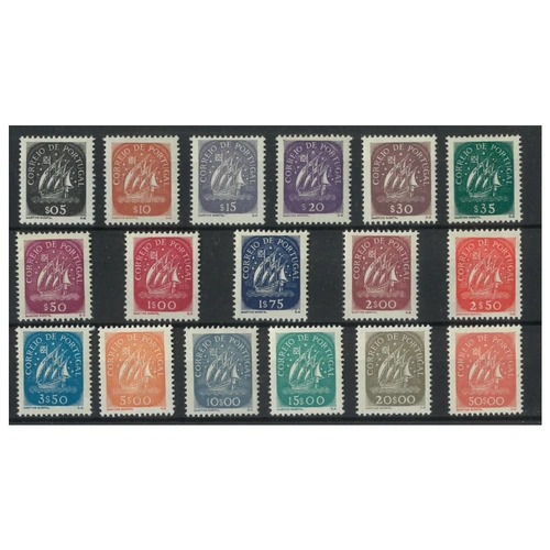 Portugal 1943 Caravel Definitive Set/17 Stamps Scott 615/31(Mi.646/62) MUH 8-1