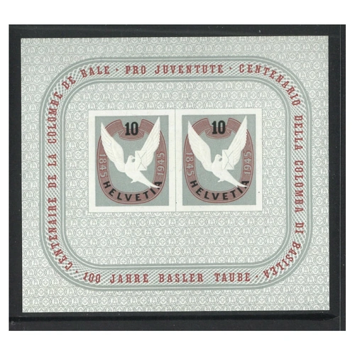 Switzerland 1945 Basel Stamp Anniversary Mini Sheet Scott B144 MUH 8-3
