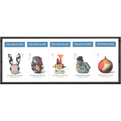 Sweden 2025 Glass Artefacts Booklet of 5 Stamps Self-adhesive MUH 9-37