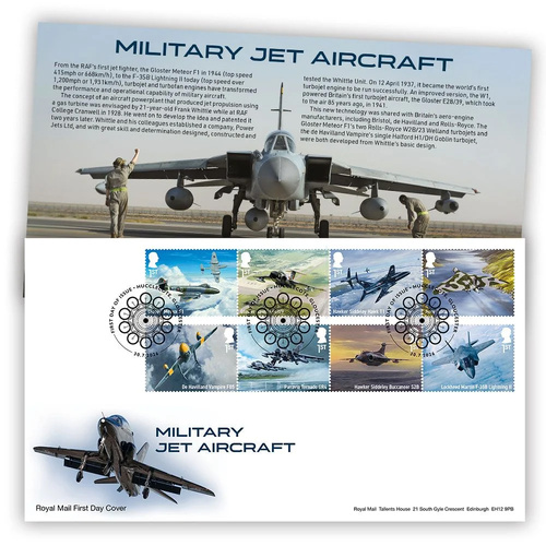 Great Britain 2026 Military Jet Aircraft Stamp Set on First Day Cover