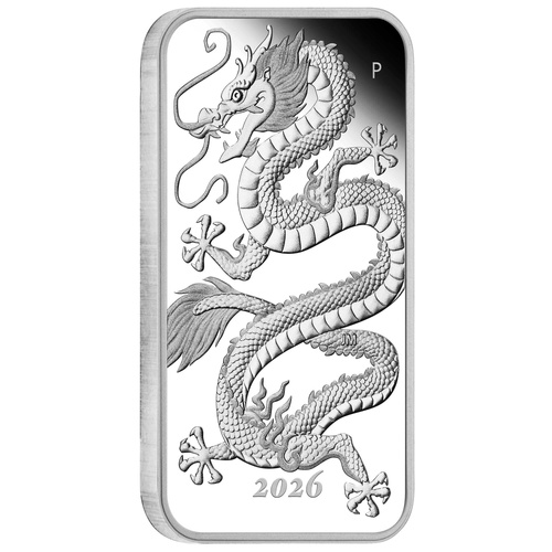 Australia 2026 Dragon 1oz Silver Proof Rectangular Coin