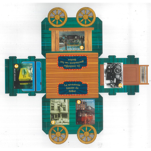 Belgium 2023 History of the Fryhouse/Street Food Vendors in fold-up box form MUH 10-32