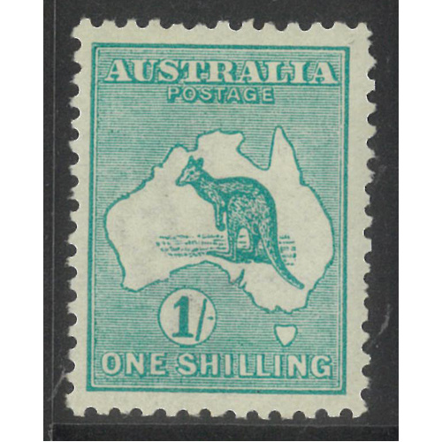 Kangaroo 1st WMK 1/- Stamp Emerald SG11 Mint Unhinged