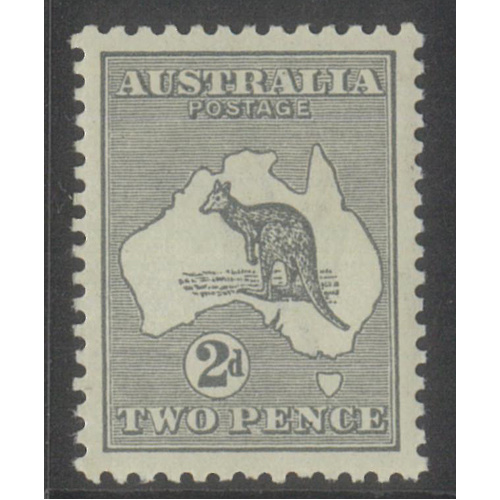 Kangaroo 3rd WMK 2d Stamp Grey Die I BW 7B, SG35 MLH