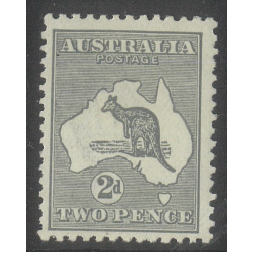 Kangaroo 3rd WMK 2d Stamp Grey SG35 Mint Lightly Hinged