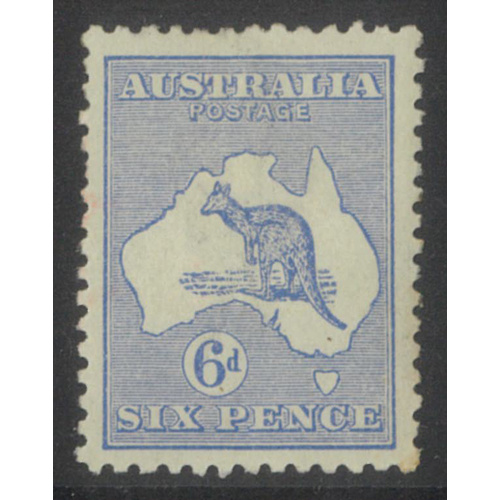 Kangaroo 3rd WMK 6d Stamp Milky Blue SG38 Mint Lightly Hinged