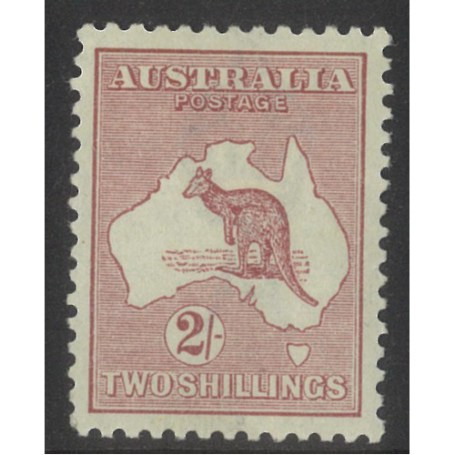 Kangaroo 3rd WMK 2/- Stamp Pale-Brown SG41 Mint Lightly Hinged
