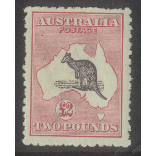Kangaroo 3rd WMK £2 Stamp Purple-Black & Rose BW 56C, SG45b MLH