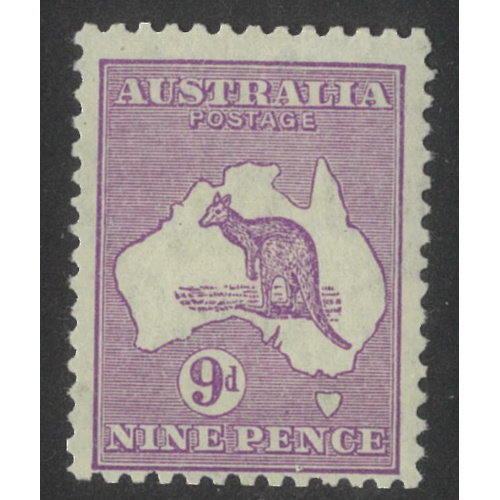 Kangaroo CofA WMK 9d Stamp Violet SG133 Mint Unhinged