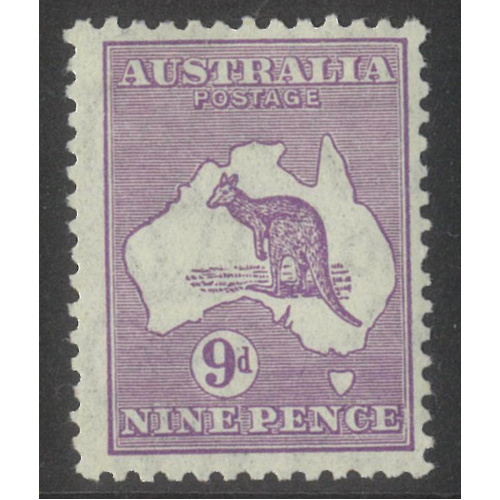 Kangaroo CofA WMK 9d Stamp Violet BW 29A SG133 Mint Unhinged *