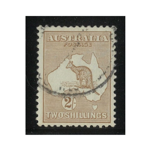 Australia Kangaroo & Map 2nd WMK 2/- Stamp Light Brown SG29 Fine Used