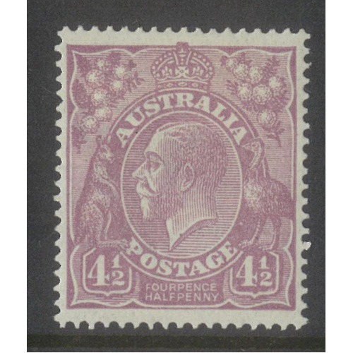 Australia KGV Stamp Single Crown WMK 4½d Violet SG81 MLH