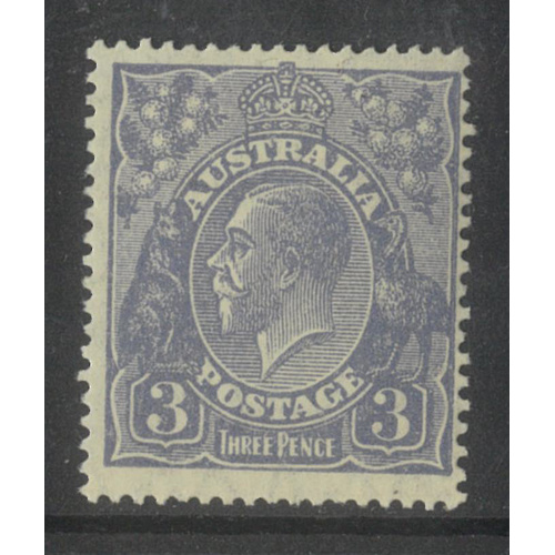 Australia KGV Stamp Small Mult WMK p14 3d Dull Ultramarine SG90 MUH
