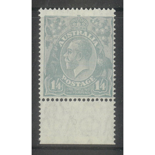 Australia KGV Stamp Small Mult WMK p14 1/4 Pale Greenish Blue SG66a BW129A MUH