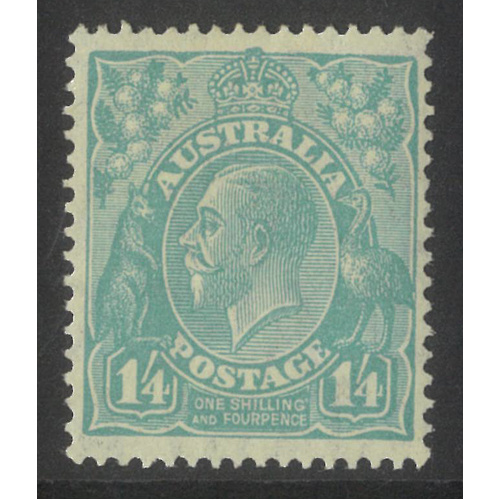 Australia KGV Stamp CofA WMK 1/4 Greenish Blue SG131 MUH
