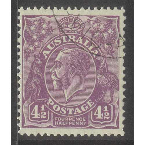 Australia KGV Stamp Small Mult WMK 4½d Violet Die II SG120a CTO