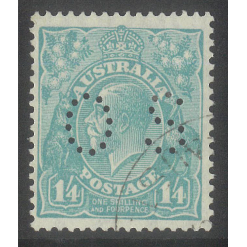 Australia KGV Stamp Small Mult WMK p13½x12½ 1/4 Perf OS SG O111 CTO no Gum