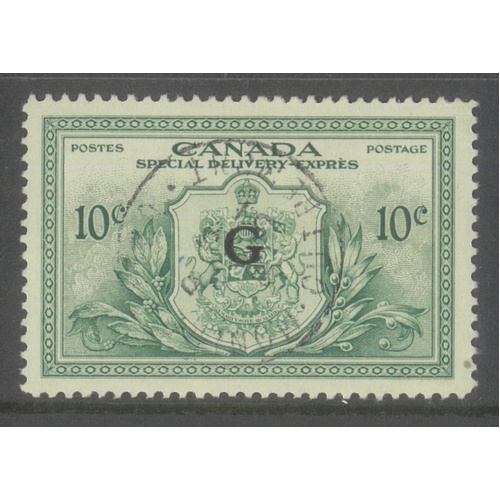 Canada 1950 10c Stamp Special Delivery with "G" overprint SG OS21 VFU #4-9