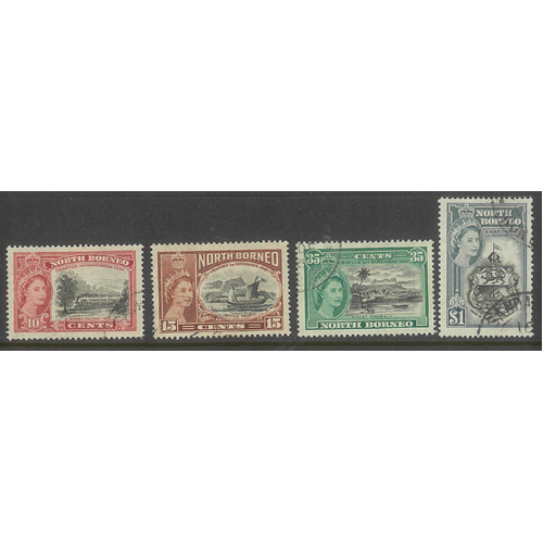North Borneo 1956 B.N.B. Co. Anniversary Set/4 Stamps SG387/90 Fine Used #4-15