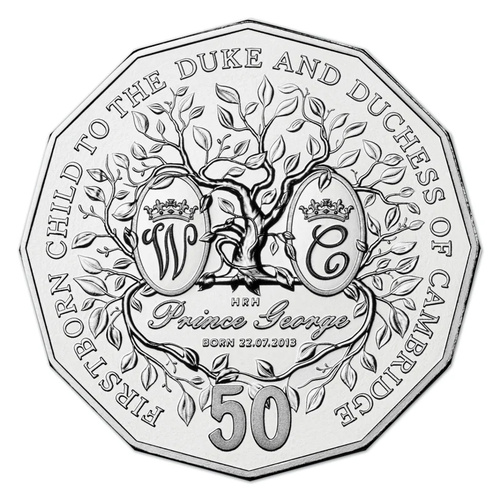 Australia 2013 Firstborn Baby of the Duke & Duchess of Cambridge 50c UNC Coin in Card
