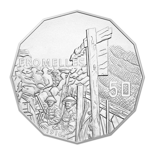 Australia 2016 The Battle of Fromelles 50c UNC Coin in Card