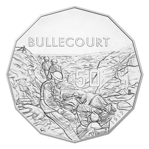 Australia 2017 The Battle of Bullecourt 50c UNC Coin in Card