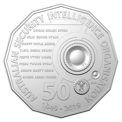 Australia 2019 Spies & Spooks 70 Years of ASIO 50c UNC Coin in Card