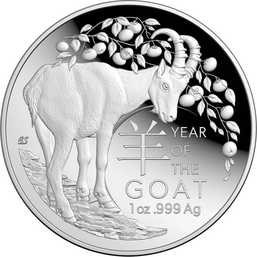 Australia 2027 $5 Year Of The Goat 1oz Silver Proof Domed Coin
