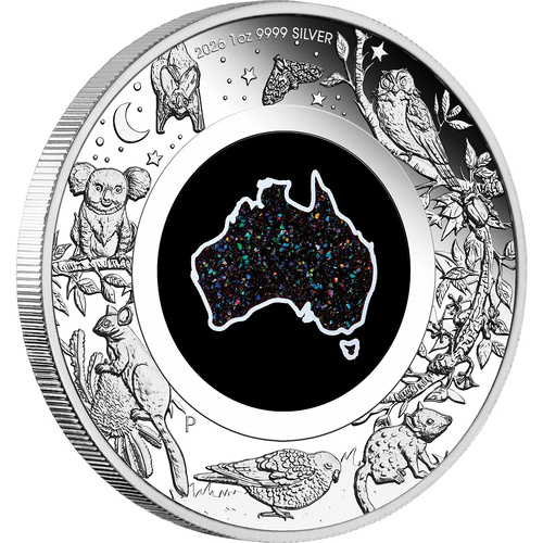 Australia 2026 Great Southern Land - Nocturnal 1oz Silver Proof Opal Coin