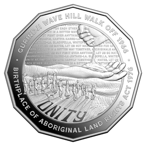 Australia 2026 50c Uncirculated Coin – Unity: Wave Hill Walk Off 60th and Aboriginal Land Rights 50th Anniversaries (Loose)