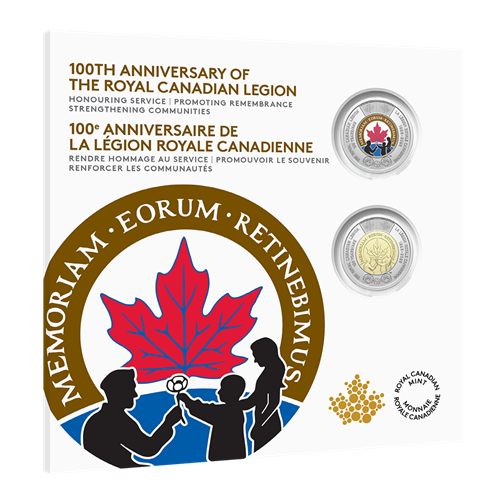 Canada 2026 100th Anniversary of The Royal Canadian Legion $2 Coins in Collector Card
