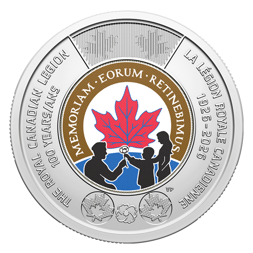 Canada 2026 $2 100th Anniversary of The Royal Canadian Legion Coloured Single Coin Loose 